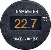 Mini OLED Temperature Gauge Meter Sensor Monitor 12V in AMBER LED for 4WD Boat Camper Trailer or Caravan