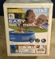 Intex 28110EH 8' x 30" Easy Set Round Inflatable Pool Above Ground Family Pool