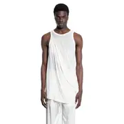 [RICK OWENS] Hollywood Anthem Tank in Unstable Cotton White