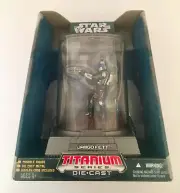 Unreleased Prototype Hasbro Titanium Diecast Jango Fett Boba Figure Lego