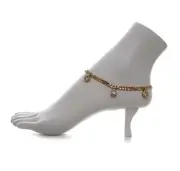 5mm Italian Concave Cuban Link Chain Anklet Cubic Ankle Bracelet 14K Gold Plated