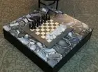 Agate Stone Chess Set Table – Unique Natural Stone Chess Board Table for Luxury