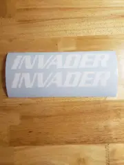 INVADER BOAT Decals WHITE PAIR Set Vinyl High Quality New 22.5" USA BEST