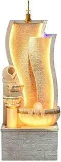 Garden Water Fountain Light Luxury Decoration Landscape Flowing Water Fountain, Circulating Water Entrance, Living Room Wealth Attraction Feng Shui Ornaments Outdoor Water Fountain for Garden
