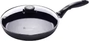 Swiss Diamond Frying Pans Nonstick with Lid, Nonstick Diamond Coated Aluminum