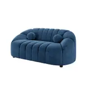Trina 2 Seater Velvet Sofa with Ball Pillows