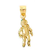 14K Gold Astronaut Charm