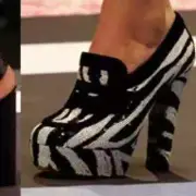 NIB $750 Viktor & Rolf runway zebra sequins shoes. IT 37 US 6