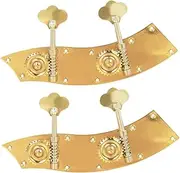 Mikinona 2pcs Double Bass Tuning Pegs Light Weight Portable Bass Head Gilt Finish for Fantastic Performance