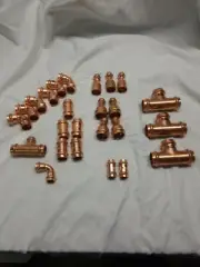 Lot of 25 VIEGA Propress Copper Fittings Tees,Elbows,Couplings NEW