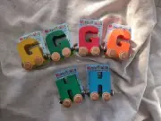 Hand Made Name Trains Toys Magnetic Wooden G H Made In USA