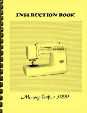 Janome Memory Craft 3000 Sewing Machine OWNER'S INSTRUCTION MANUAL