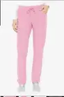 Med Couture Scrub Peaches Yoga Waist Petite Pant 8733P 3XL Pink, Free Ship. A17