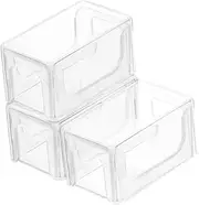 CLISPEED 3pcs Transparent Billiard Chalk Holder Storage Box for Snooker and Pool Accessories Lightweight Cue Chalk Case Durable Design for Easy Access and Protection
