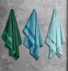 LACOSTE HOME Heritage Stripe Anti-Microbial Supima Cotton Bath Towel 30" x 52"