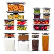 Rubbermaid Brilliance 40-Piece Leak Proof Food and Pantry Storage Container Vari