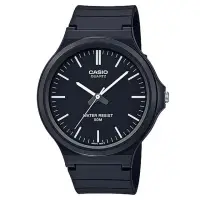 在飛比找momo購物網優惠-【CASIO 卡西歐】簡約指針休閒錶-羅馬黑面(MW-240