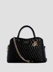 GUESS Women's Black Betula Satchel Bag