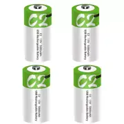 4pcs 1.5V C2 Size 5000mWh USB Li-ion Rechargeable Battery USB Type-C