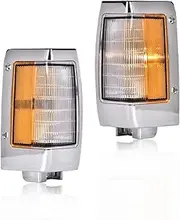 G-PLUS Side Marker Signal Lighs Driver And Passenger Side Compatible with Nissan D21 Hardbody 1990-1997 Parking Lights Turn Signals B611088G00 B611588G00 NI2550107 NI2551107