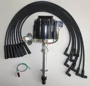 BIG BLOCK CHEVY 396-454-502 BLACK HEI Distributor + 180 DEGREE SPARK PLUG WIRES