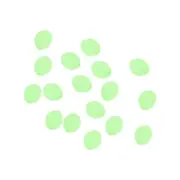 200Pcs 5x4mm Dia Oval Soft Plastic Glow Fishing Beads Tackle Tool, Green