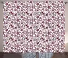 Abstract Geometry Curtains 2 Panel Set Decor 5 Sizes Available Window Drapes