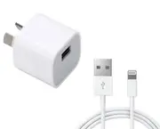 2.1A USB Port Mains Charger with 1M Apple Lightning Cable
