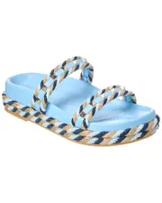 Valentino Rockstud 20 Leather & Rope Sandal