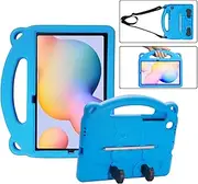[FIREVASE] Case for Samsung Galaxy Tab S6 Lite 10.4 inch 2024/2022/2020 (SM-P620/P625/P610/P613/P615/P619), Shock Proof Light Weight Professional Kids Case with Built-in Bracket & Shoulder Strap (Blue)