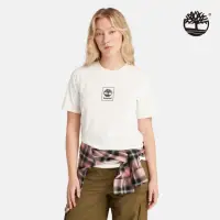 在飛比找momo購物網優惠-【Timberland】女款復古白印花Logo 短袖T恤(A