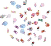 SHERCHPRY 40Pcs Sweet Shaped Nail Charms Decorative Nail Ornaments Cute Candy Inspired Accessories for All Occasions