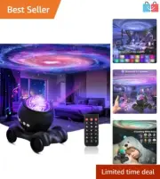 Versatile Galaxy Projector with Bluetooth Speaker & White Noise for Relaxation