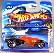 2005 Hot Wheels #9 First Editions-Realistix 9/20 FIRESTORM Black w/5Sp ShortCard