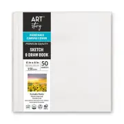 Little Birdie Customizable Canvas Cover Sketch And Draw Book-6"X6"