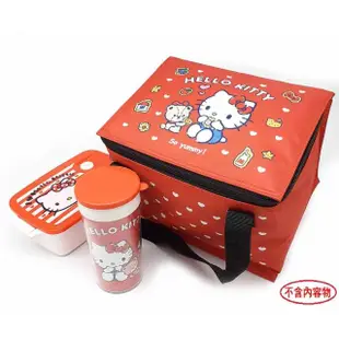 【SANRIO 三麗鷗】Hello Kitty方型便當袋2入組(鋁箔內裡保溫)