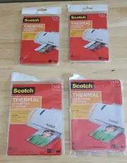 Scotch 3M THERMAL LAMINATING POUCHES Lot of 4 Packs 5"x7" & 4"x6"