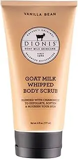 Dionis Goat Milk Skincare Scented Whipped Body Scrubs (6 oz) - Intensely Hydrating and Softens Skin, Made in the USA, Cruelty free, Paraben free (Vanilla Bean)