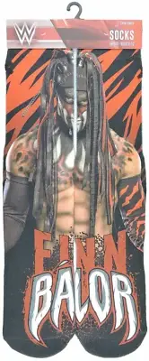 WWE Finn Balor Crew Socks 1pr Size 6-12 Unisex Wrestling 2016 Novelty New
