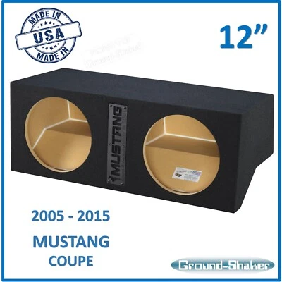 Fits Ford Mustang Coupe 2005-2015 12" Dual Sealed Sub Box Subwoofer Enclosure