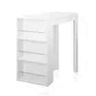 Bar Table 3-tier Storage Shelves White Artiss