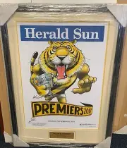 Richmond 2017 Herald Sun (Mark Knight) Premiership Poster - Framed with plaque