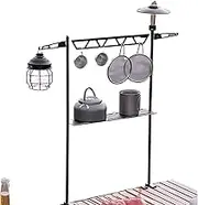Camping Cookware Rack - Tabletop Cookware Storage Rack,Portable Multi-Function Utensil Organizer For BBQ Grill Picnic Outdoor Travel Hiking Fishing