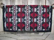 Broken Arrow Show Blanket - 38 x 34 (Black Base/Red Accents)
