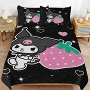 a1530 Kuromi Duvet Cover Set, 3 Piece Bedding Set 86x70" Double Sided Printing Decorative Comforter Cover Set (1 Duvet Cover + 2 Pillow Shams)" jfr153