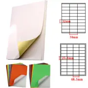 Self Adhesive Labels A4 Paper Print Multi Grids Pre-Cut Paper Lot