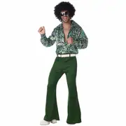 The Ladies Man 1970s 70s Green Disco Hippie Retro Party Adult Mens Costume