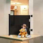 Retractable Baby Gate,Extra Wide Safety Kids or Pets Gate, Rotary Lock Design
