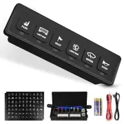 6 Gang Wireless Switch Panel, Auxiliary Car Swtich Panel with 4 Light Modes