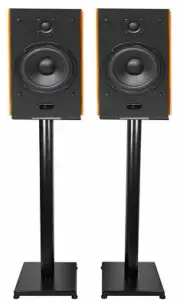 (2) Rockville HD5 5" Powered Bookshelf Speakers Bluetooth Monitors w/29" Stands